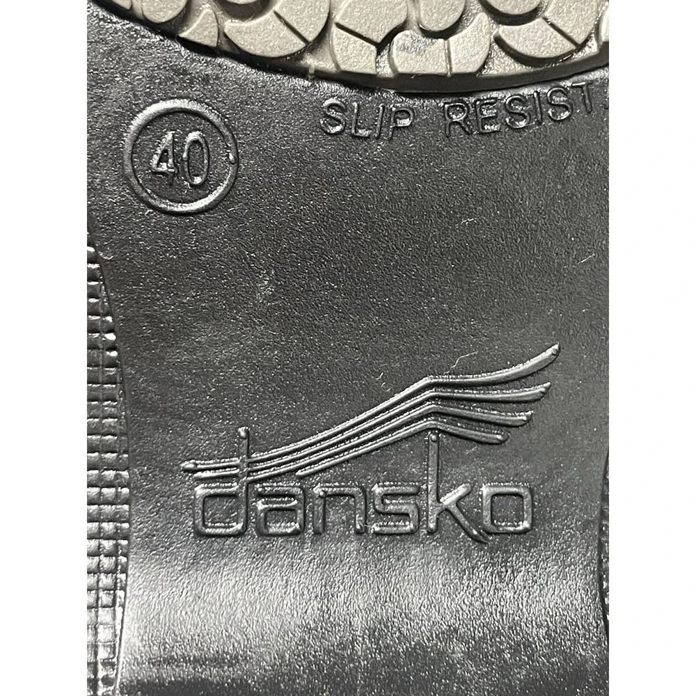 Dansko Winona Clogs Slip-on Comfort 7501360200 Black Leather EU 40 Women's 9-9.5 - Picture 7 of 7